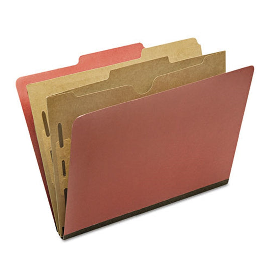 SKILCRAFT Pocket Classification Folder – Legal - Earth Red - NSN 7530-01-600-6976 / 7530016006976 CS