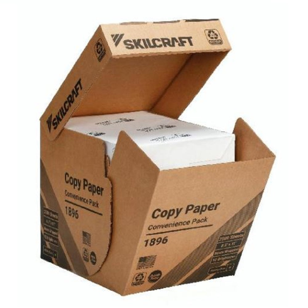 COPY PAPER, LETTER, 100% RECYCLED, 2500 SHEET CONVENIENCE BX