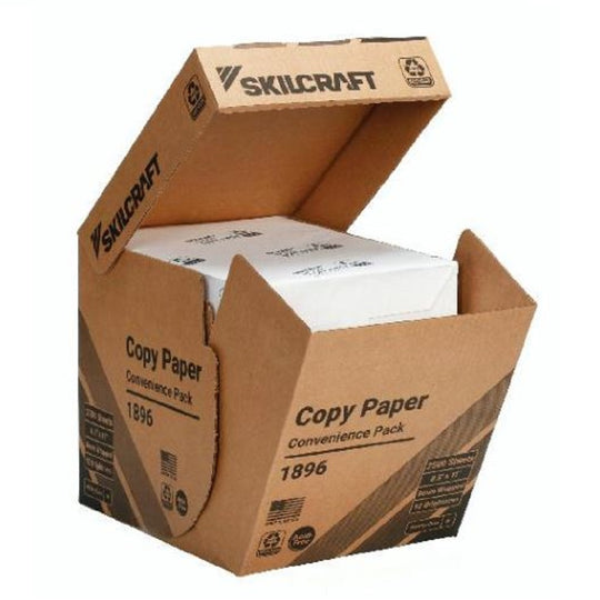 COPY PAPER, LETTER, 100% RECYCLED, 2500 SHEET CONVENIENCE BX