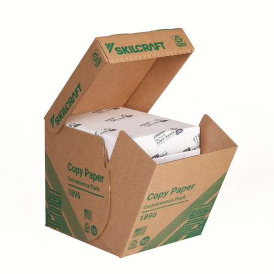 7530-01-611-1896 / 7530016111896 Recycled Convenience Copy Paper • 8-1/2" x 11" • 20 lb • 5 Reams/Box