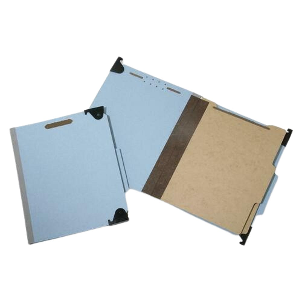 SKILCRAFT Hanging Classification Folder - 4 Sections - Legal - Light Blue - NSN 7530-01-621-6200 / 7530016216200 CS