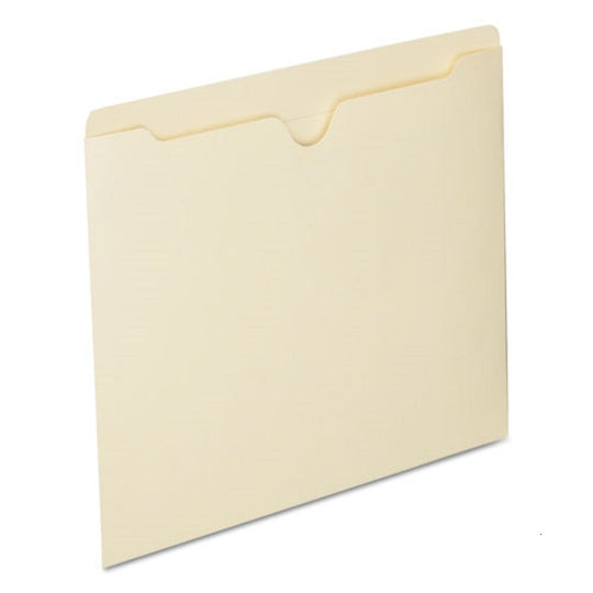 STRAIGHT TAB FILE JACKET, LETTER SIZE, MANILA PK