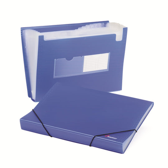 SKILCRAFT Poly Expanding Storage Files 12 Tab Blue • 7530-01-659-7148 / 7530016597148