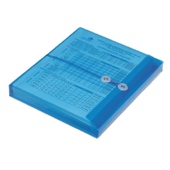 SKILCRAFT String-Tie Side-Loading Expansion Envelope – Blue – NSN 7530-01-661-8833 / 7530016618833 CS