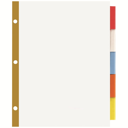 7530-01-705-0459 / 7530017050459 SKILCRAFT Big Tab Insertable Dividers • 5-Tab • CS