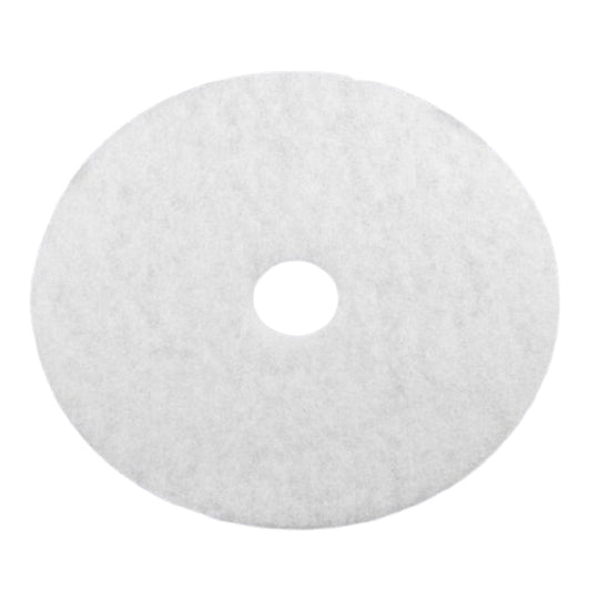 Skilcraft Floor Pad – Polyester – 15" White Polishing – NSN 7910-01-512-5939 / 7910015125939 CS