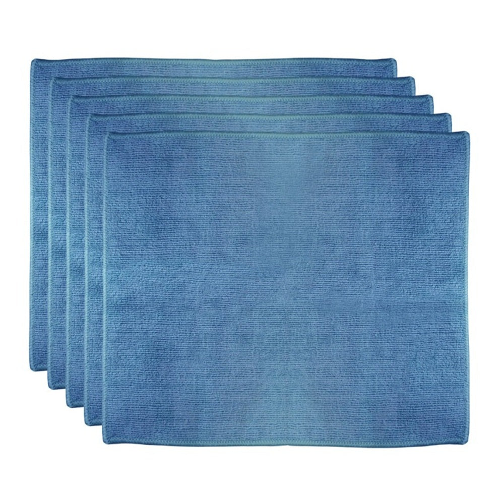 Skilcraft High Performance Microfiber Cleaning Cloth - Blue - 5-Pack - NSN 7920-01-482-6043 / 7920014826043 CS