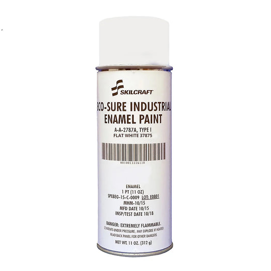 INDUSTRIAL ENAMEL AEROSOL PAINTS - FLAT WHITE 37875 EA