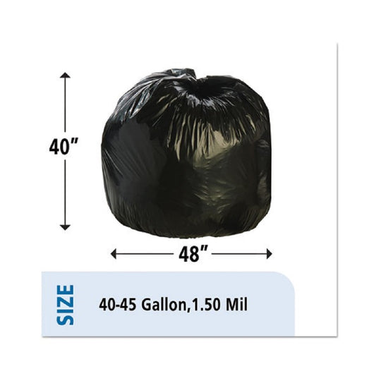 8105013862329 RECYCLED TRASH CAN LINERS, 40 x 48 - BLACK/BROWN CS