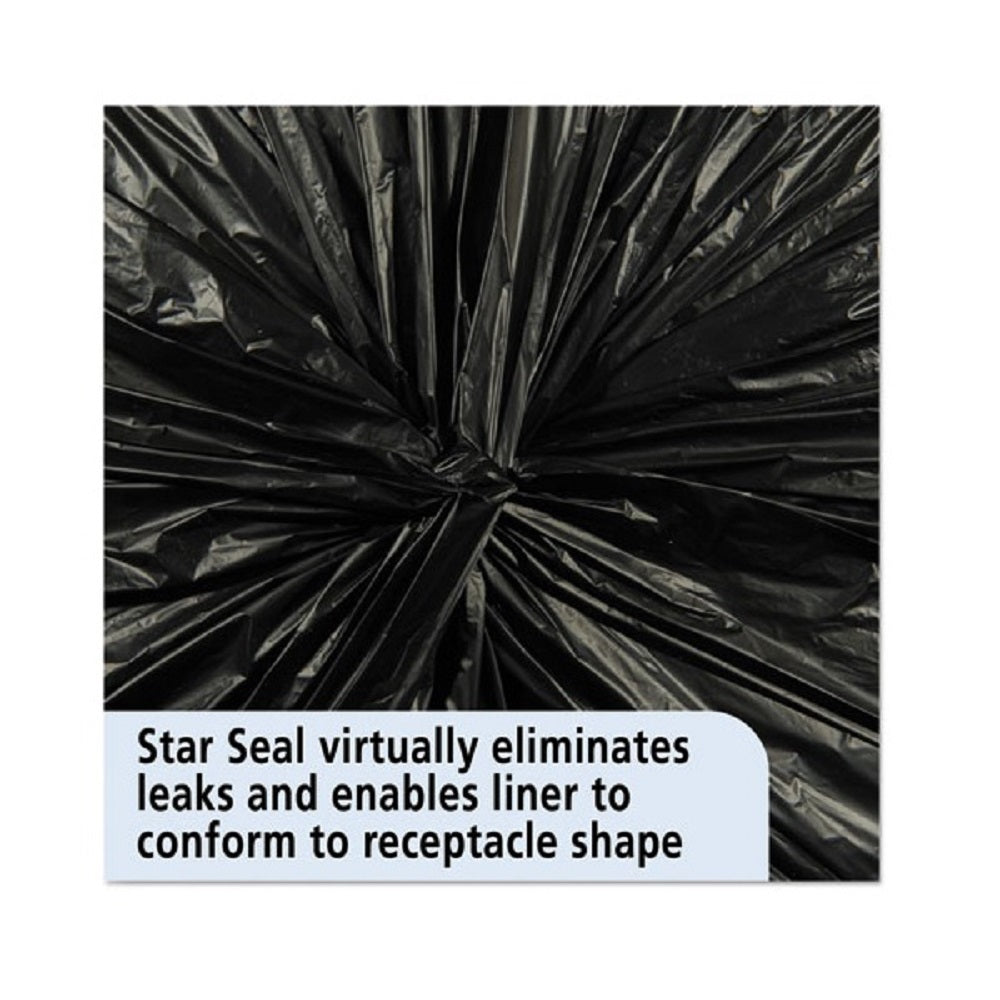 8105013862329 RECYCLED TRASH CAN LINERS, 40 x 48 - BLACK/BROWN CS