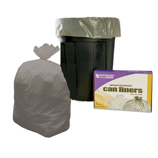 8105015171364 - LINEAR LOW DENSITY CORELESS ROLL CAN LINER, GRAY BX