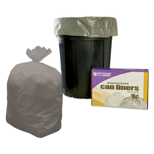 8105015171378 CORELESS ROLL TRASH LINERAR LOW DENSITY CAN LINERS, MEDIUM-DUTY, GRAY CS