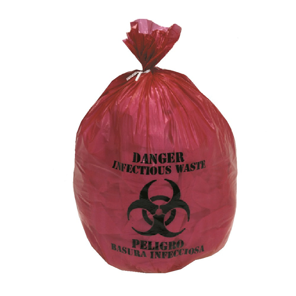 ISOLATION, INFECTIONS WASTE COLLECTION BAG, EXTRA HEAVY DUTY, RED CS