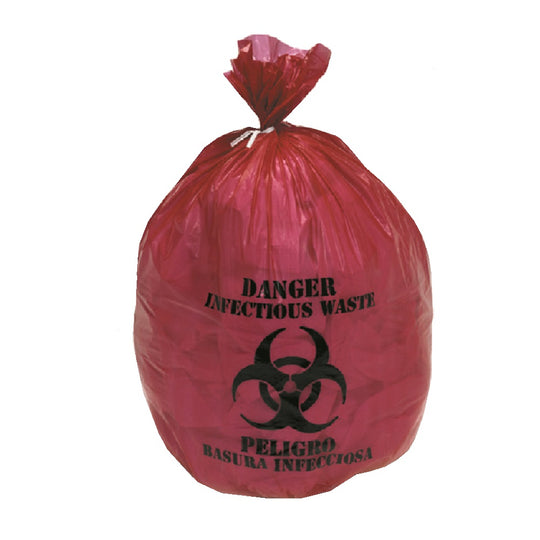 ISOLATION, INFECTIONS WASTE COLLECTION BAG, EXTRA HEAVY DUTY, RED CS