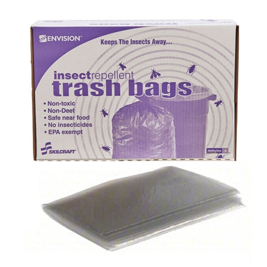 INSECT REPELLENT TRASH BAGS - CLEAR CS