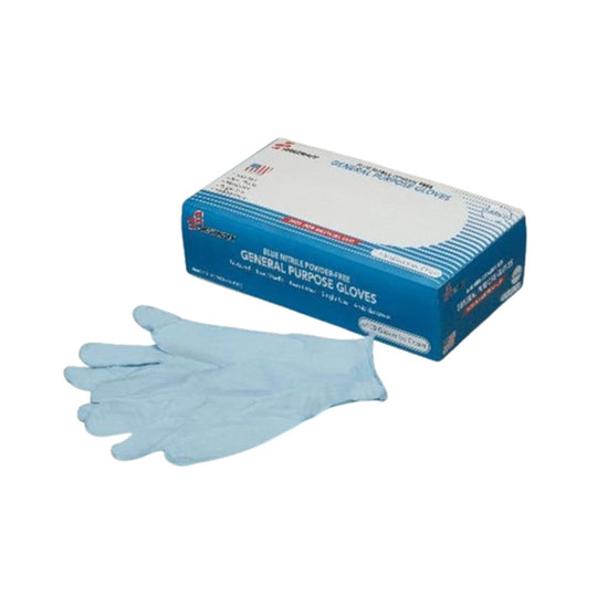 8415-01-492-0179 / 8415014920179 • Nitrile Powder-Free General Purpose Gloves • Medium • Blue • 4 Mil • 100/Box
