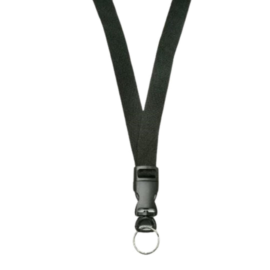 8455016130196 BREAKAWAY NYLON NECK LANYARD, STRAP STYLE, KEY RING, BLACK BX