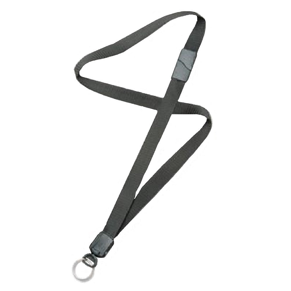 8455016130196 BREAKAWAY NYLON NECK LANYARD, STRAP STYLE, KEY RING, BLACK BX