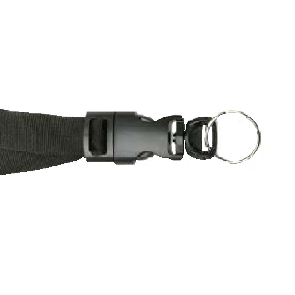 8455016130196 BREAKAWAY NYLON NECK LANYARD, STRAP STYLE, KEY RING, BLACK BX