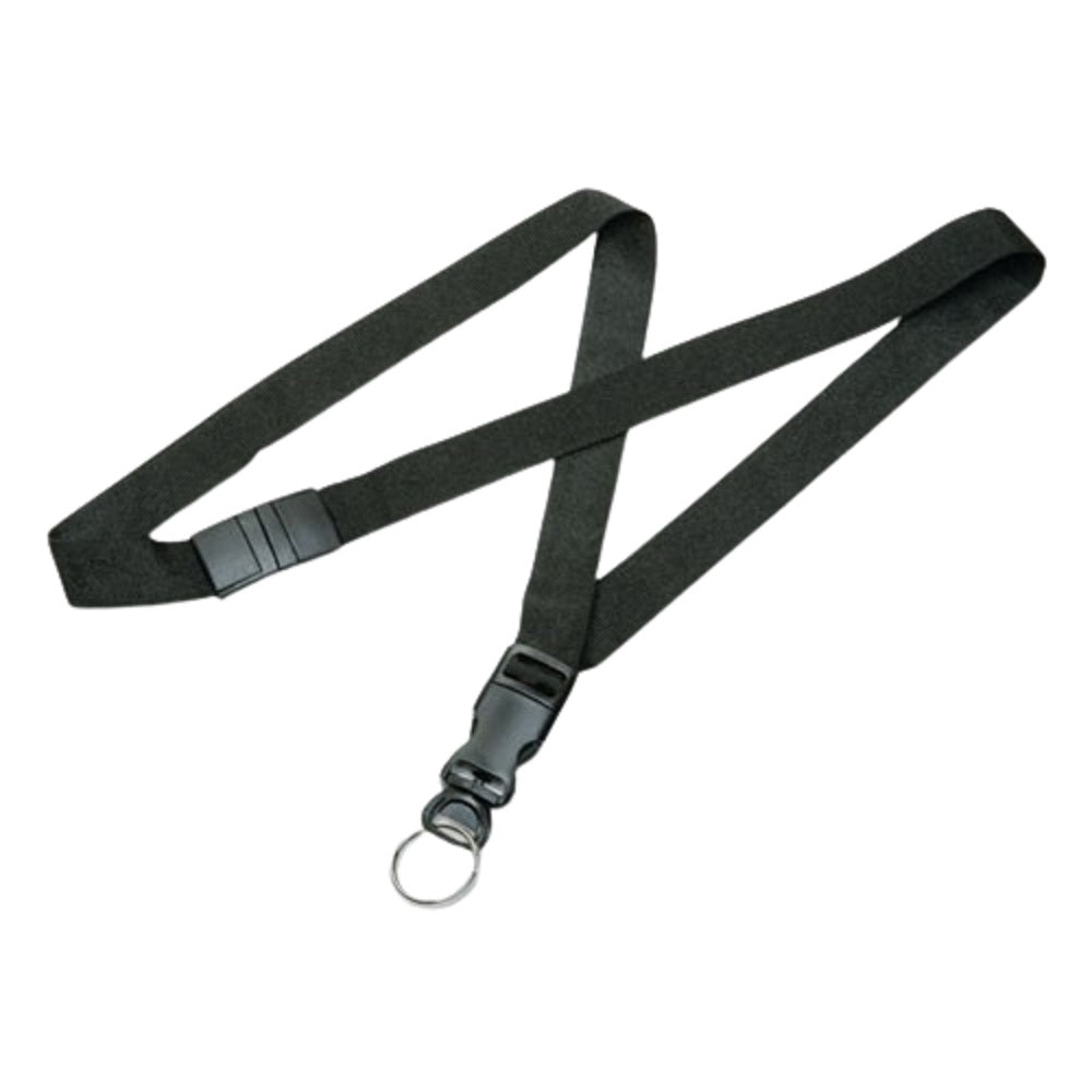 8455016130196 BREAKAWAY NYLON NECK LANYARD, STRAP STYLE, KEY RING, BLACK BX
