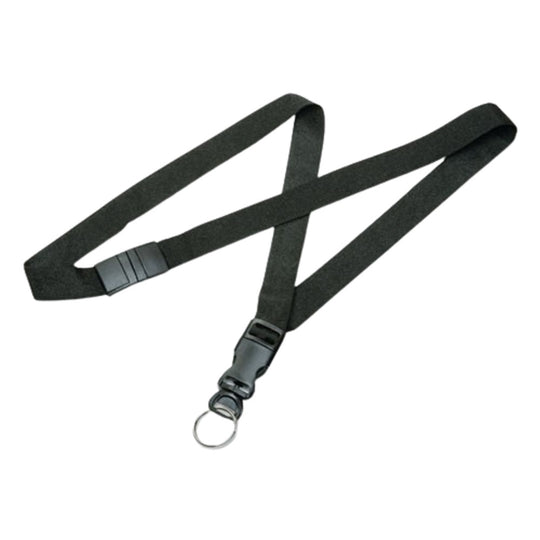 8455016130196 BREAKAWAY NYLON NECK LANYARD, STRAP STYLE, KEY RING, BLACK BX
