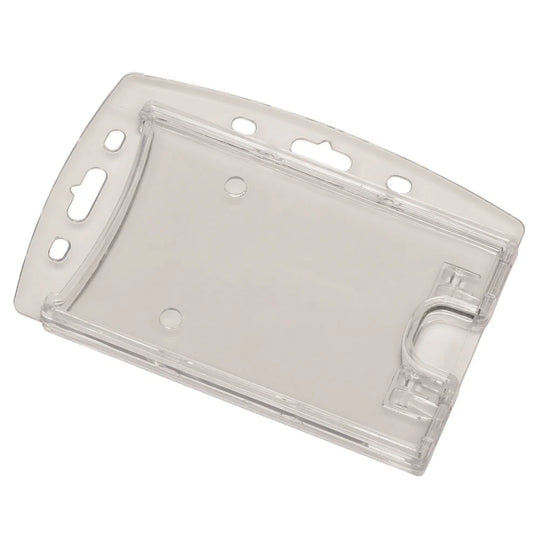 8455016660468 - Dual Card ID Holder - Vertical/Horizontal - Side Load - Clear Bx