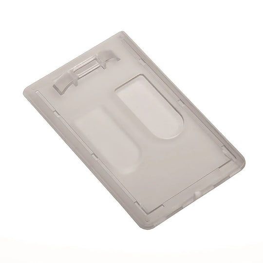 8455016988430 - DUAL CARD ID HOLDER, FROSTED, RIGID, VERTICAL, TOP LOAD BX