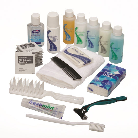 8530016988424 EMERGENCY NSN6988424 PERSONAL HYGIENE REPLENISHMENT KIT, 17 PIECE