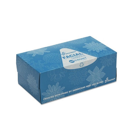 8540002818360 - FACIAL TISSUE, 2-PLY, WHITE  BX