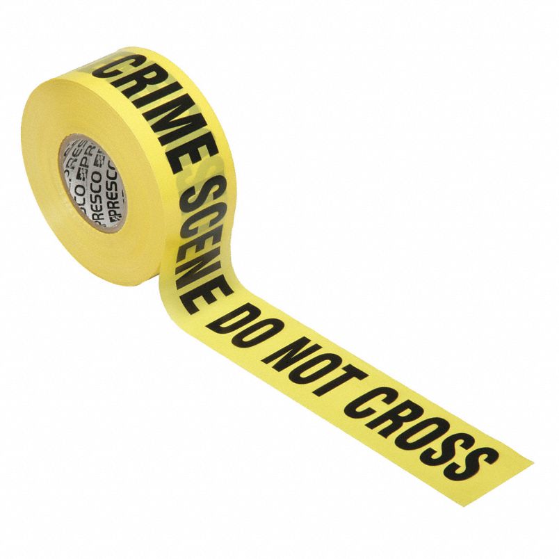 BARRICADE TAPE "CRIME SCENE DO NOT CROSS"  YELLOW BX