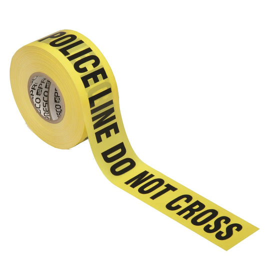BARRICADE TAPE, POLICE LINE DO NOT CROSS, PREMIUM GRADE, 3 mL, YELLOW BX
