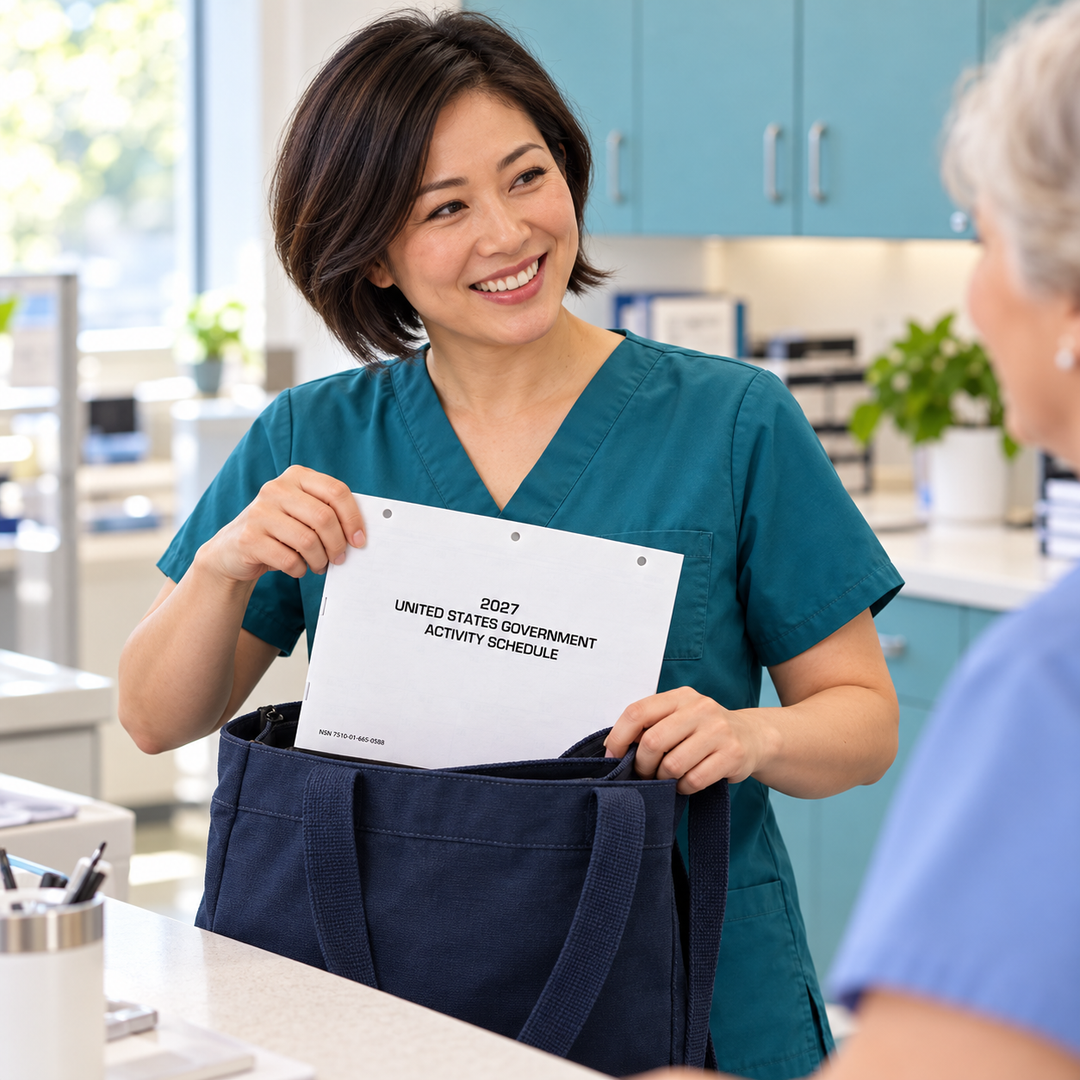 Clinic staff member packing a 2027 UNICOR Activity 