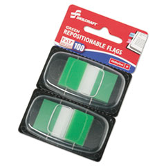 7510013152020 AbilityOne NSN3152020 Self-Stick Repositionable Flags, Green Bx