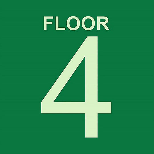424000NIB0285 PHOTOLUMINESCENT GREEN, FLOOR 4 SIGN EA