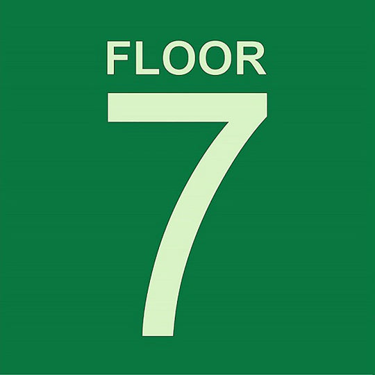 424000NIB0288 PHOTOLUMINESCENT GREEN, FLOOR 7 SIGN EA