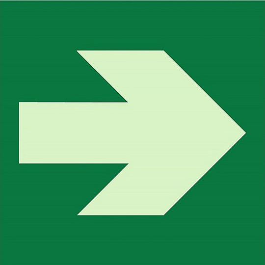 424000NIB0292 PHOTOLUMINESCENT "SIDE DIRECTIONAL ARROW" SIGN EA