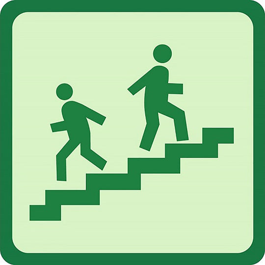 424000NIB0297 PHOTOLUMINESCENT "STAIRS" SIGN EA