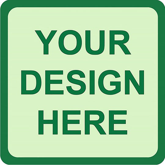424000NIB0298 PHOTOLUMINESCENT "CUSTOM PRINTED" SIGN EA