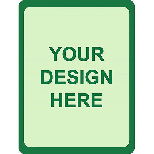 424000NIB0306 PHOTOLUMINESCENT CUSTOM PRINTED SIGN EA