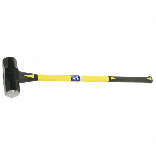 5120015985650 ABILITYONE NSN5985650 DOUBLE FACE HEAD SLEDGE HAMMER, 36" YELLOW FIBERGLASS HANDLE, 16 POUND HEAD BX