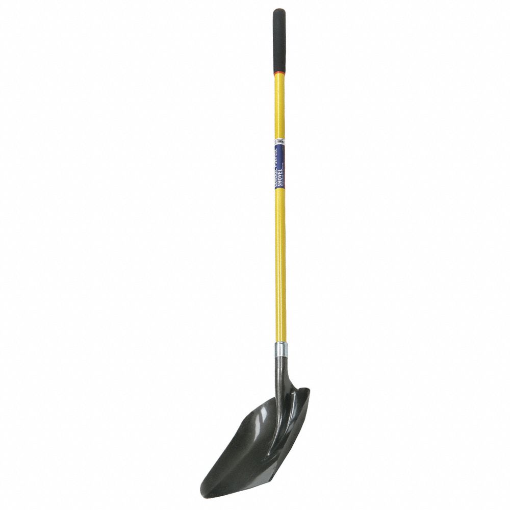 5120016118066 AbilityOne NSN6118066 Shovel, General Purpose, Steel Scoop, Industrial Grade, 29" Fiberglass Handle, D-grip Bx