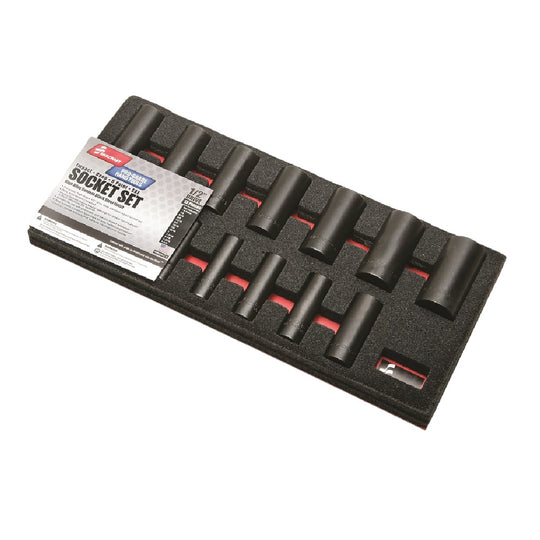 5130016503985 AbilityOne NSN6503985, Pro-Grade 1/2" Impact Socket Set, 13 Piece Set, Ea
