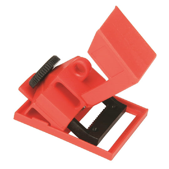 534000NIB0393  BREAKER LOCKOUT, CLAMP-ON W/CLEAT, 480/600V. RED BX