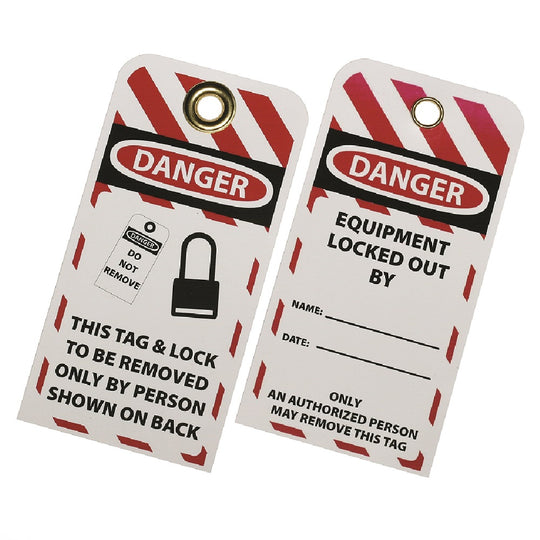534000NIB0405 LOCKOUT SAFETY TAG, ONLY PERSON LISTED CAN REMOVE BX