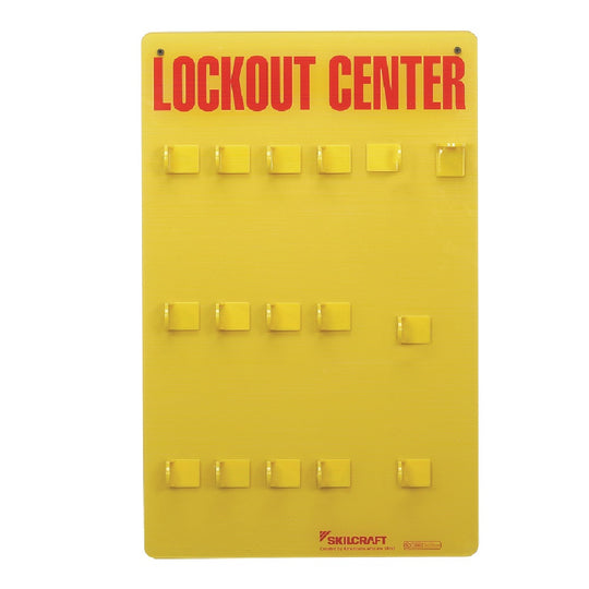 534000NIB0427 LOCKOUT TAGOUT STATION, 12 PADLOCK SLOTS, NOT STOCKED, YELLOW EA