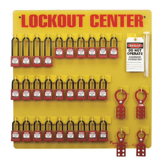 LOCKOUT TAGOUT STATION, 28 PADLOCKS STOCKED KT