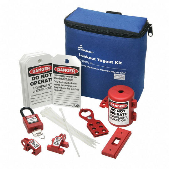 5925016512020 AbilityOne, Medium Electrical Lockout Kit with Breaker Lockouts Ea