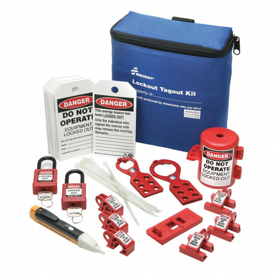 5925016512026 AbilityOne, Lockout Tagout Electrical Kit with Breaker and Plug Lockouts KT EA