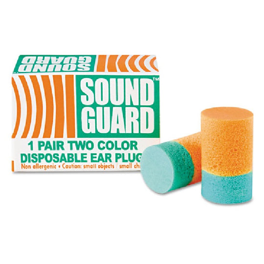 6515001376345 AbilityOne 1376345, Ear Plug, SoundGuard™ Uncorded, Foam , Orange/ Green Ea
