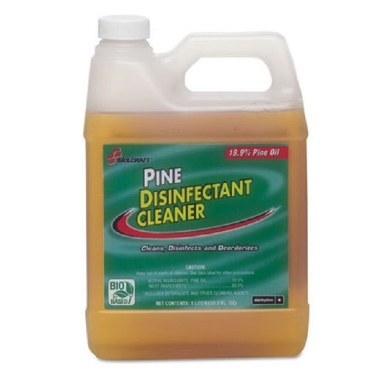 6840013424143 AbilityOne NSN3424143, Disinfectant, Detergent, General Use, Bio-Based, Concentrate, 19.9% Pine Oil, Liter Bottles Bx